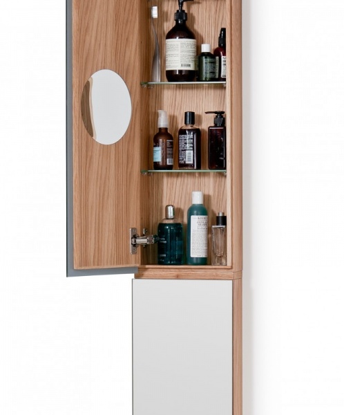 Natural Oak Tall 1622 Zone Bathroom Cabinet